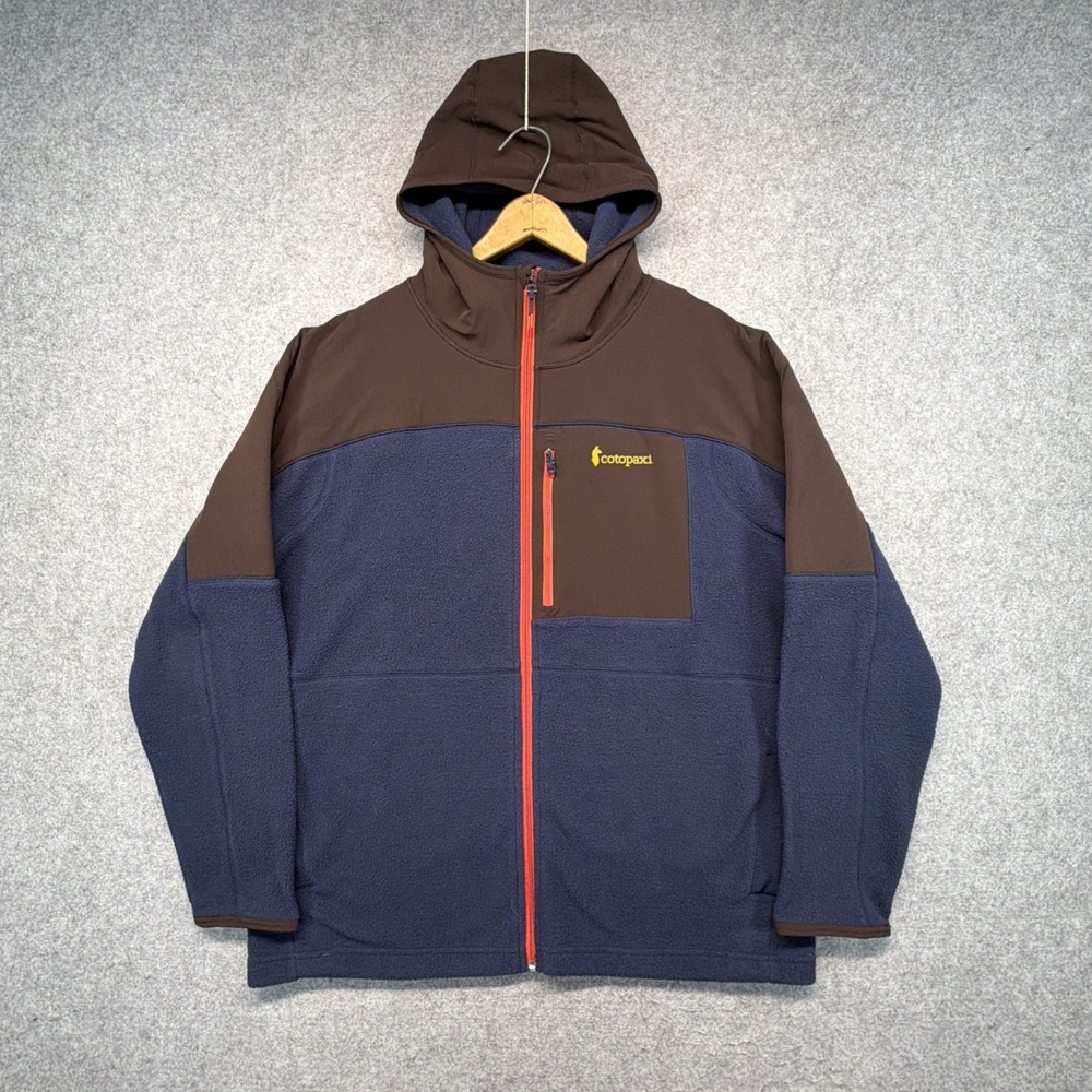 Cotopaxi Mens XL Abrazo Hooded Zip Fleece ColorBlock Sweater Hiking Outdoor